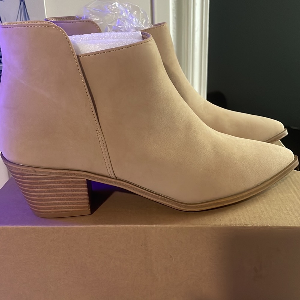 Tan ankle boots
